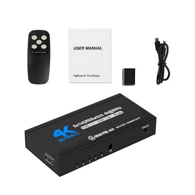 5 in 1 out HDMI Switch 4K 60Hz HDMI 2.0 Switcher For PS3/PS4/PS5 for Xbox 360