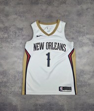 Nike New Orleans Pelicans NBA Jersey Basketball 1 Williamson White Size M