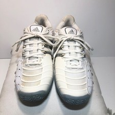 Adidas Performance Womens Barricade Classic Tennis Shoes White Leather Size 10