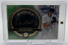 2021 Topps Five Star Golden Graphs Green Don Mattingly Auto 02/15 New York