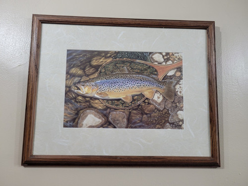 Two Framed Fish Wildlife Prints by Al Agnew Signed 17×13 - Foto 3 di 12