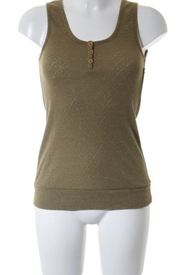 SOAKED IN LUXURY Stricktop Damen Top Gr. DE 36 grüngrau Casual-Look