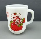 Vintage Strawberry Shortcake Mug Milk Glass Anchor Hocking 1980
