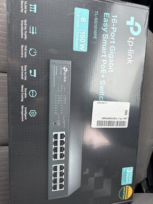 TP-LINK 16-Port Gigabit Easy Smart PoE Switch with 8-Port PoE+