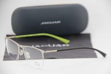 NEW JAGUAR MOD. 33844-1000 MFL GUNMETAL LIME GREEN AUTHENTIC EYEGLASSES 55-18