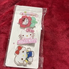 Sanrio Hello Kitty Hair Clips Set Of 3 New Sealed