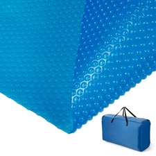 20x40 ft Rectangular Pool Solar Cover 12 Mil Heat Retaining Blanket w/Carry Bag
