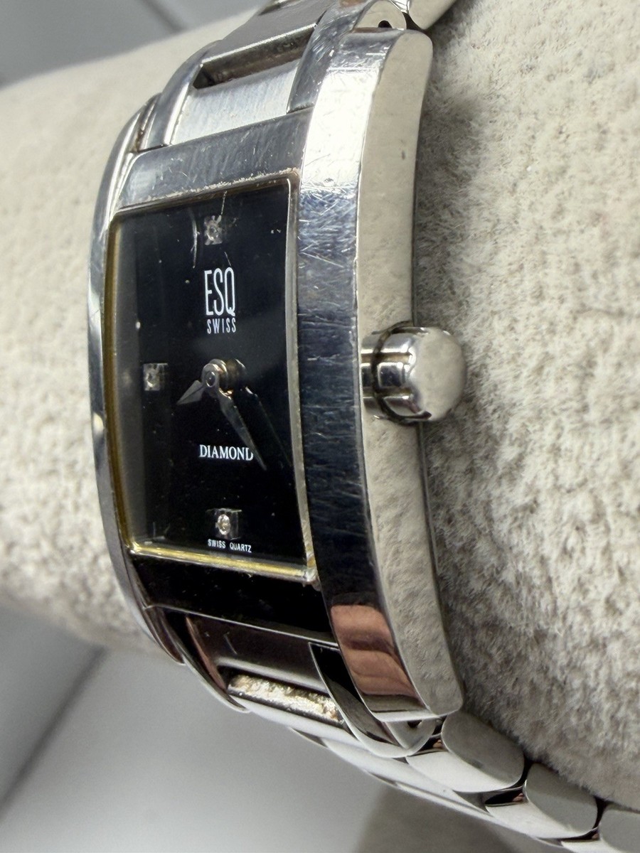 ESQ Diamond By Movado E5053 New Battery Ladies Watch 21MM 6  display picture 3