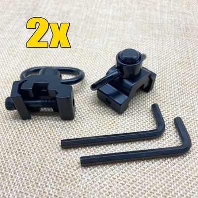 2 Riemenbügel QD Sling Mount Sling Swivels Quick Release Detach W/20mm Picatinny