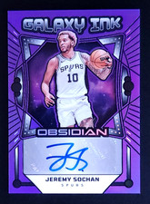 2024-25 Obsidian Jeremy Sochan Galaxy Ink Electric Etch Purple Flood Auto #d /49