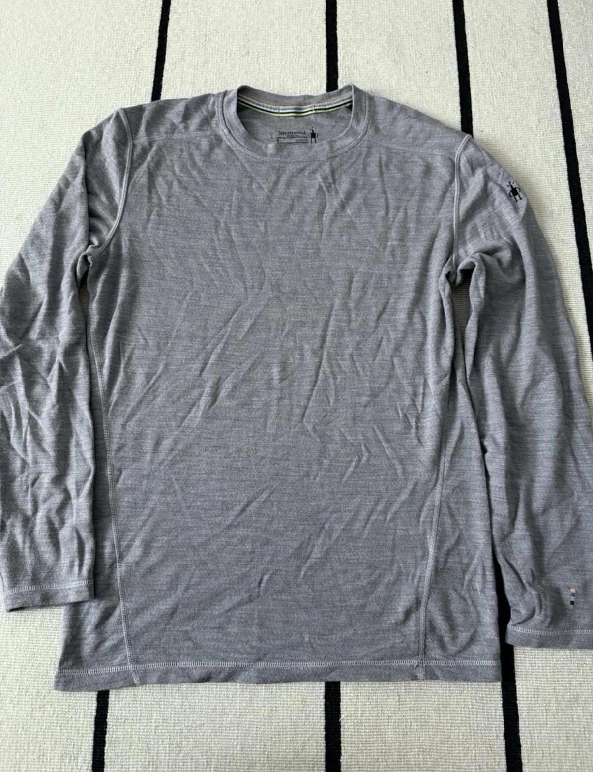 SMARTWOOL MEN GRAY WOOL PULLOVER SIZE S - image 1