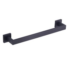 16Inch Matte Black Bathroom Towel Bar SUS 304 Stainless Steel Wall Mount
