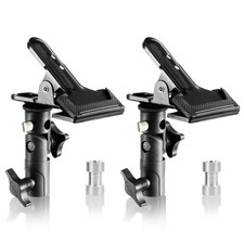 2 Packs Photography Reflector Clamp Holder Speedlite Hot Shoe Bracket with 1/...