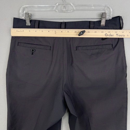 Nike Golf Pants Mens 32x32 Gray Purple Plaid Performance Lightweight Preppy - Picture 11 of 17