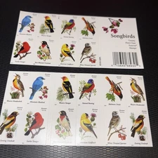 USPS FOREVER STAMPS SONG BIRDS