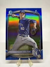 2025 Bowman #BCP-76 Blake Wolters Chrome Prospects Blue Refractor #/150 SN