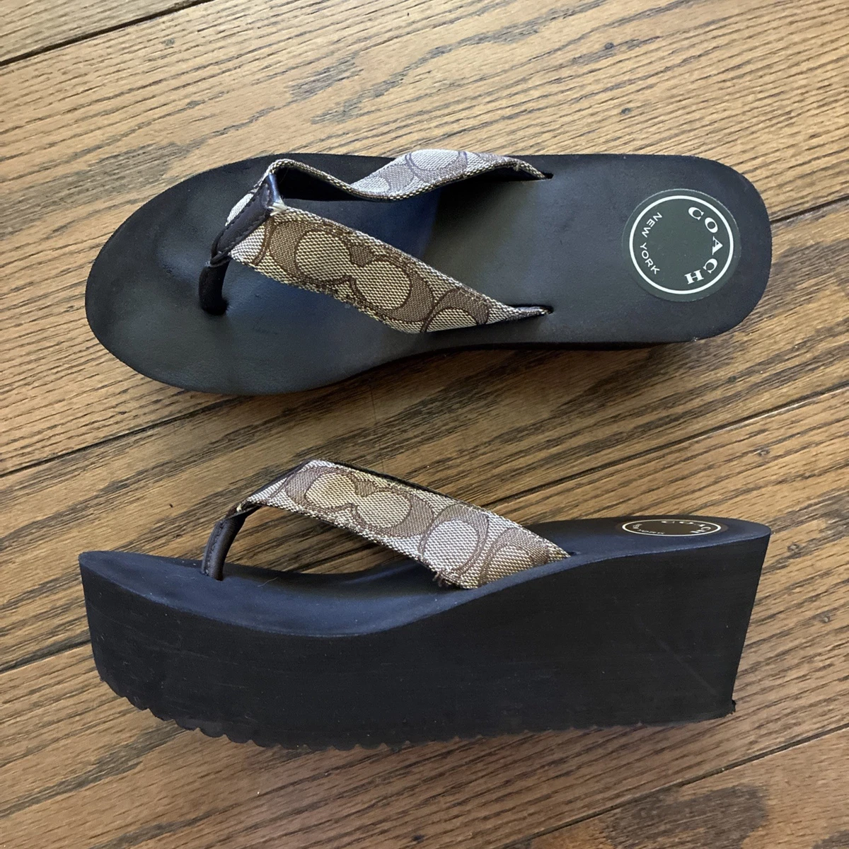 Coach Flip Flop Mid (2-2.9 in) Heel Height Sandals for Women for