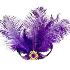 2pcs Sequins Feather Headpiece,1920s Flapper Headband,Mardi Gras Carnival Par...