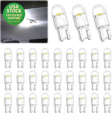 30 PCS 194 LED Bulbs T10 Wedge COB 6000K White License Plate Interior Light