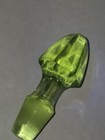 Vintage Hazel Atlas Uranium Glass Decanter Stopper  Ornate  Glows 2.5" — photo 4