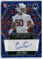 2025 Panini Mosaic #RS-CSN Cody Simon Rookie Scripts No Huddle Blue