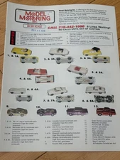 1998 MODEL MOTORING INC COLOR AUCTION BROCHURE RARE AFX T-JET SLOT CARS SHOWN