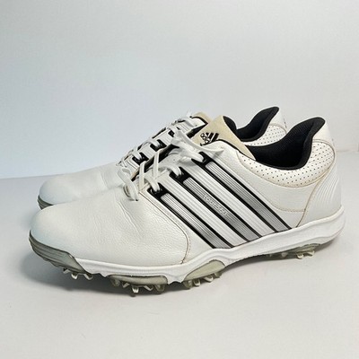 Adidas Tour 360 Herren Golfschuhe Gr. UK 9 weiß/silber Soft Spike Clean Q47031