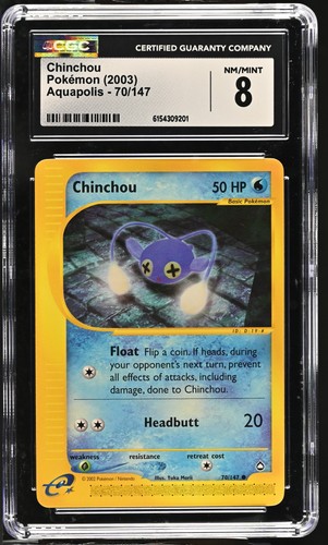 Chinchou graded CGC 8 for sale on eBay