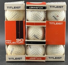 Vtg 1970s Titleist Pro Trajectory Acushnet Golf Balls 3 Different Sleeves New