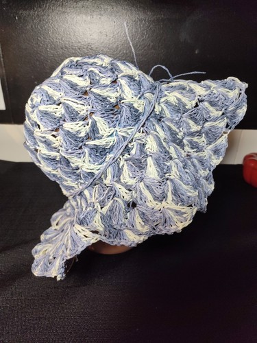 Cappello da spiaggia floppy nuovo con etichette ottimo nuovo ๐ต ๐ค ๐ paglia intrecciata BORDI SMERLATI TESA LARGA - Foto 6 di 8