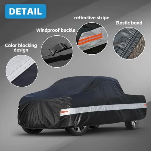 For Ford F100 1948-1980 Waterproof Car Cover All Weather 10 Layers Protection - Image 3 of 4