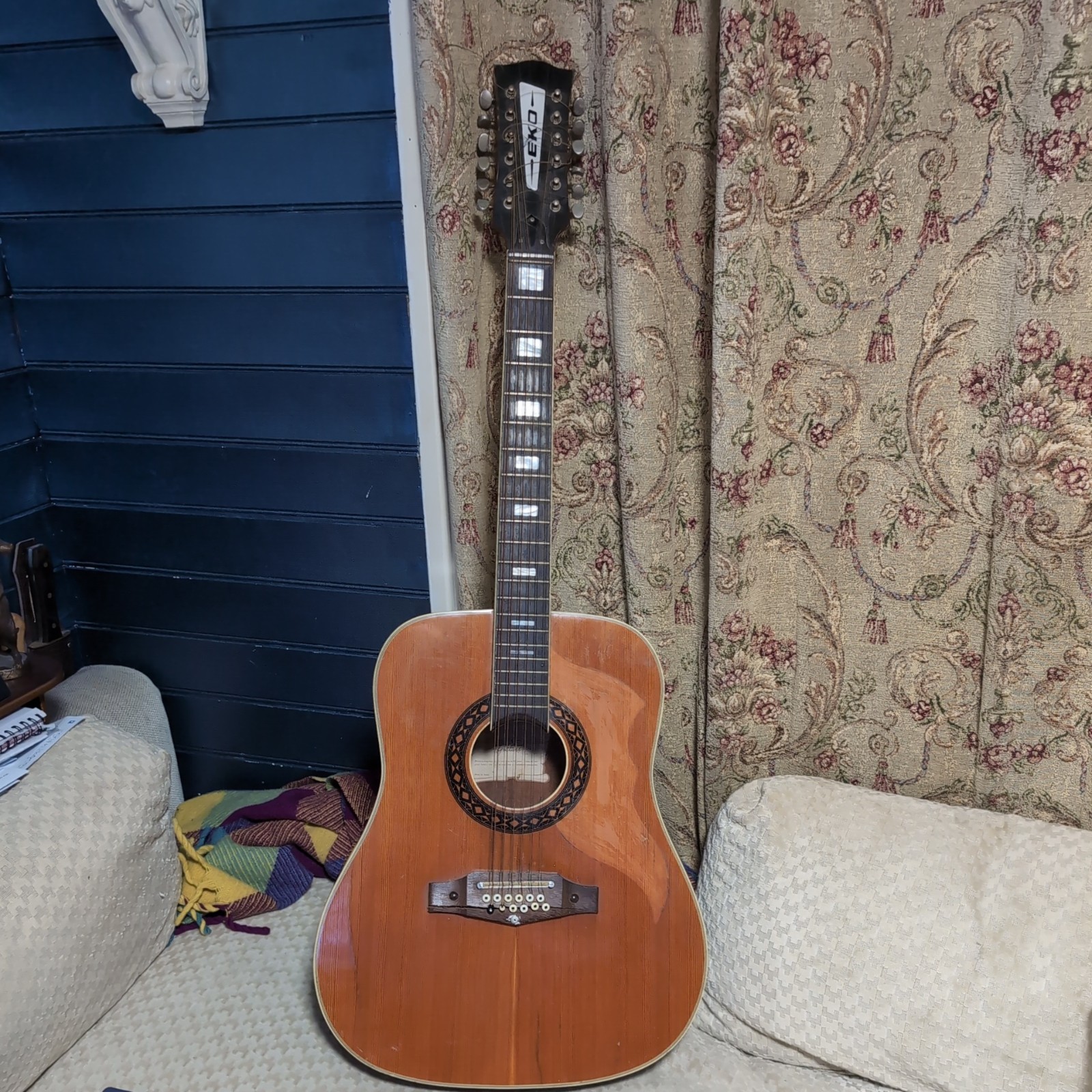 Vintage EKO Ranger XII 12 String Acoustic Guitar 1970s Needs String Trim