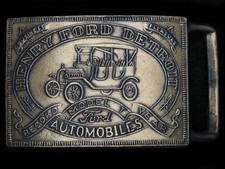 TA17108 VINTAGE 1970s  HENRY FORD DETROIT AUTOMOBILES MODEL T  BELT BUCKLE
