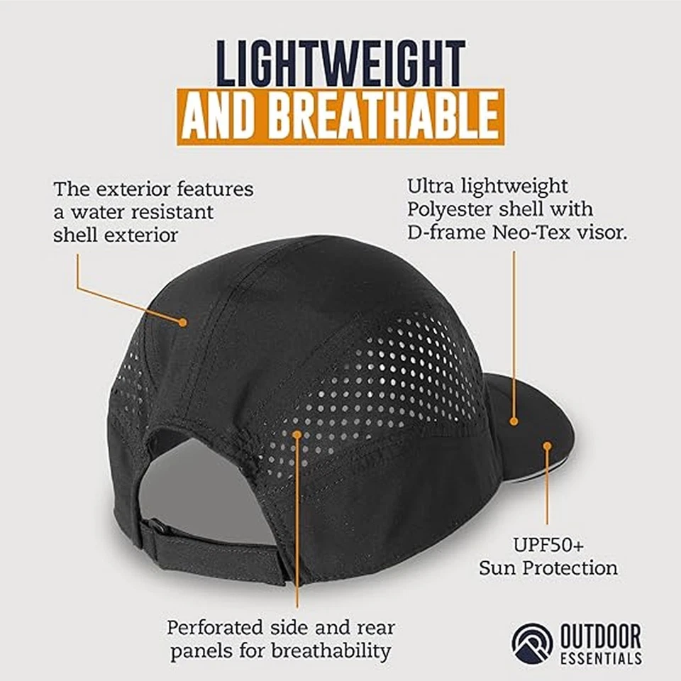 OutdoorEssentials Running Cap Herren Damen - Laufcap schnelltrocknend - - Bild 2 von 4