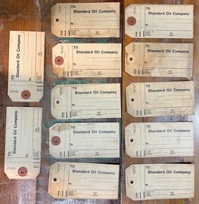 Vintage Standard Oil Company Gas Station Service Tags Lot of 12 Unused