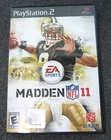Sony PlayStation 2 PS2 Madden NFL 11 2010 Football Game - COMPLETE TESTED WORKS