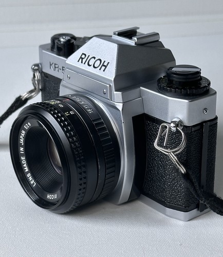 Ricoh KR-5 35mm Spiegelreflexkamera mit 55mm Riconar Objektiv. Film GETESTET, Messgerät funktioniert nicht. - Bild 3 von 19