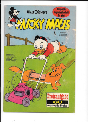 Micky Maus 1966  Nr.27  mit Gutschein und Sammelbild