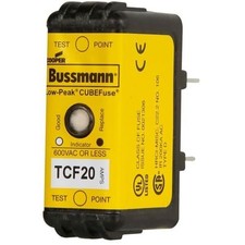 1pc BUSSMANN ELECTRICAL TCF20 Fuse, Dual Element Time Lag, 20A, 600 VAC 300