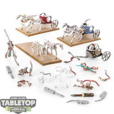 Tomb Kings of Khemri - 3 x Skeleton Chariots - teilweise gebaut