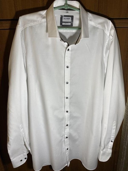 Men Olymp Shirt White Cotton 3XL