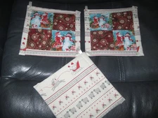 Santa and Snowman Handmade Kitchen Potholder Set of 3