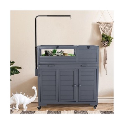 Agitree Premium Reptile Habitat Enclosure, Dark Gray | For Tortoises and Liza...