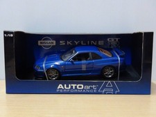 AUTOart 1/18  Nissan Skyline R34 GTR 1999 Blue 970258