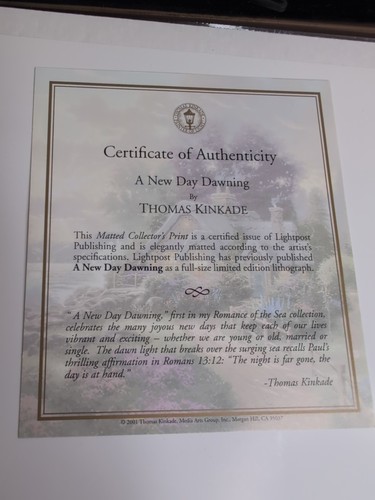 "A New Day Dawning" by Thomas Kinkade, famously known as the "Painter of Light". - Picture 13 of 22