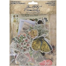 Tim Holtz Idea-ology Ephemera Pack - 134pcs Field Notes 4.8"x6.8" TH94051