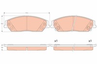 Trw Bremsbelagsatz Scheibenbremse GDB3614 FüR Camry Aurion Toyota ACV40_ ACV40R