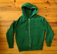 AMI  ALEXANDRE MATTIUSSI MENS GREEN FULL ZIP HEAVY HOODIE VGC SIZE S OVERSIZED