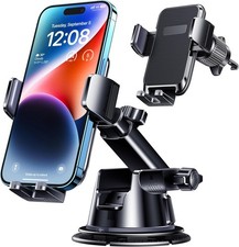 Car Phone Holder Mount Military Grade Suction Super Sturdy Base 3 in 1
