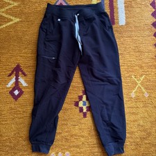 FIGS Black Zamora jogger Scrub Pants S/P Technical Collection